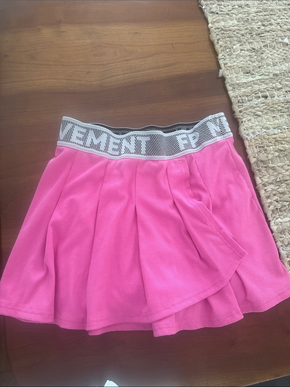 FP Movement by Free People Hot Pink Skater Circle Skirt with Branded Waistband